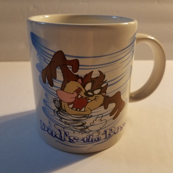 Tazmanian Devil Dads the Boss Mug 1997 New - Picture 2 of 11